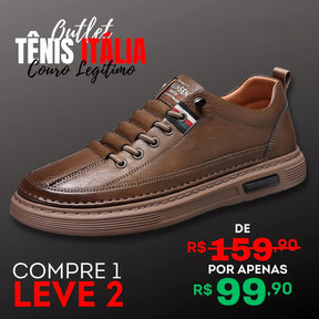 COMPRE 1 LEVE 2 Tênis Italiano de Couro Legitimo